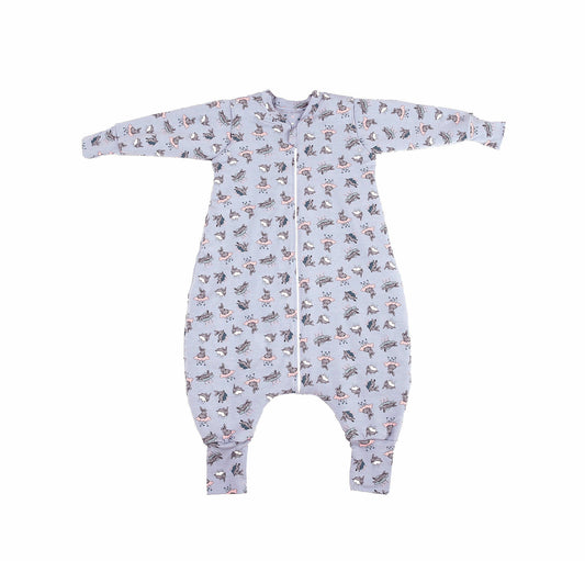 Sac de dormit cu piciorușe și cu mâneci, Bunny Blue