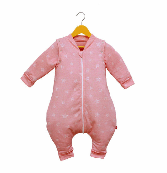 Sac de dormit cu piciorușe şi mâneci Kids Decor 70 cm, Stars in your eyes - Pink