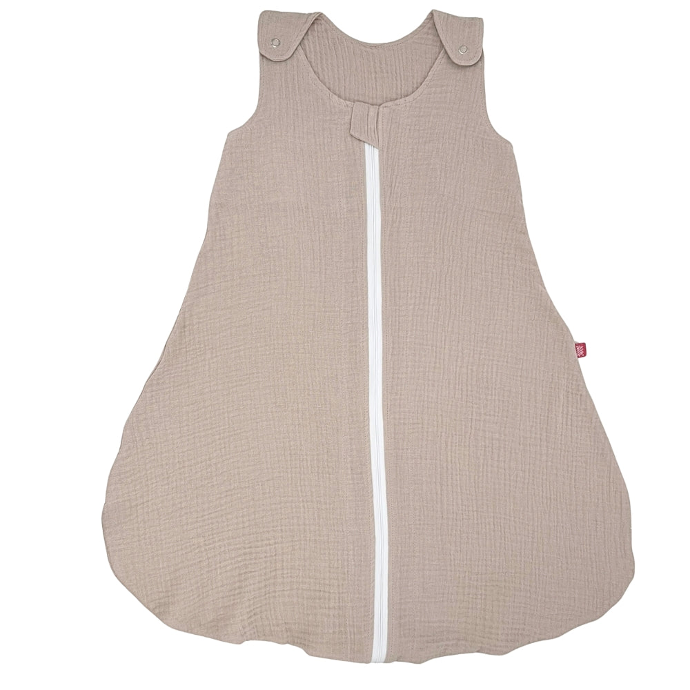 Sac de dormit copii 0.3 tog, din Muselina, Soft Sand - 70 cm