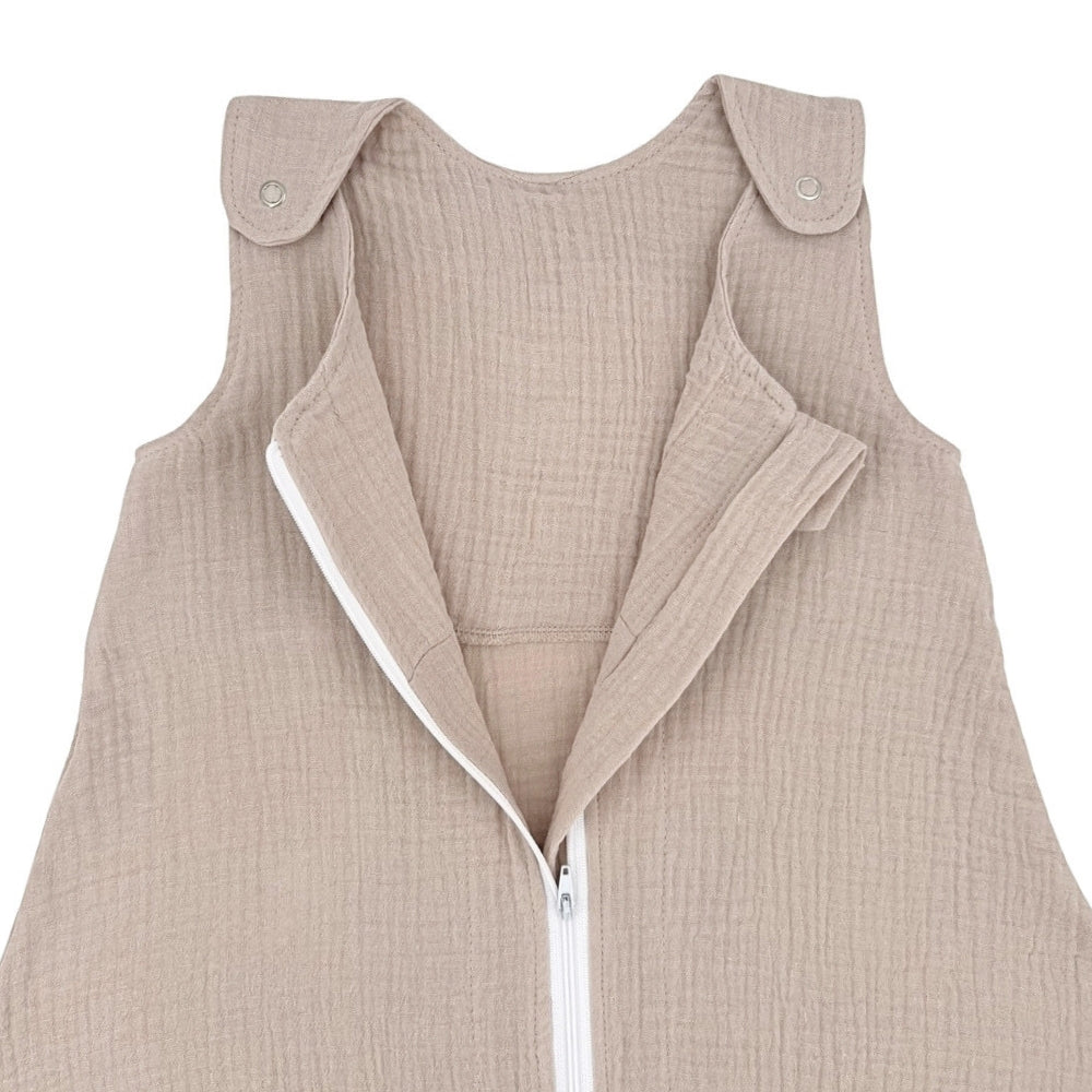 Sac de dormit copii 0.3 tog, din Muselina, Soft Sand - 70 cm