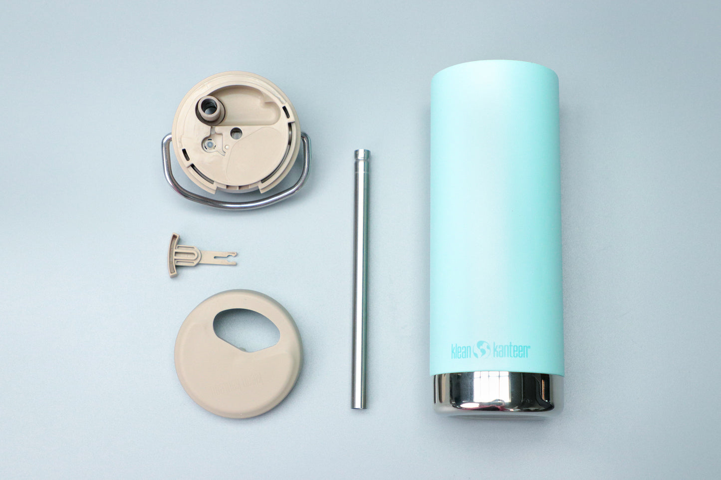 Cană termoizolantă 473 ml cu capac Twist Cap - Klean Kanteen - TKWide Blue Tint