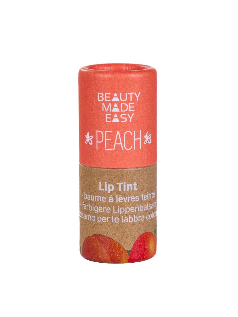 Balsam buze nuanțat, vegan, zero plastic, Peach, Beauty Made Easy, 5.5 g
