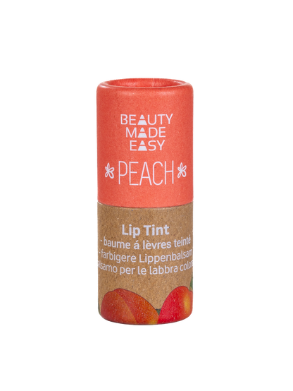 Balsam buze nuanțat, vegan, zero plastic, Peach, Beauty Made Easy, 5.5 g