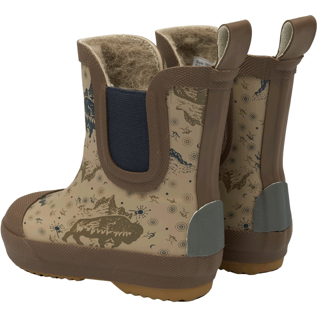 Cizme de iarnǎ scurte căptușite cu lână Mikk-Line - Winter Wellies - Coriander