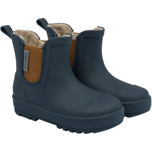 Cizme scurte căptușite cu lână Mikk-Line - Winter Wellies - Blue Nights