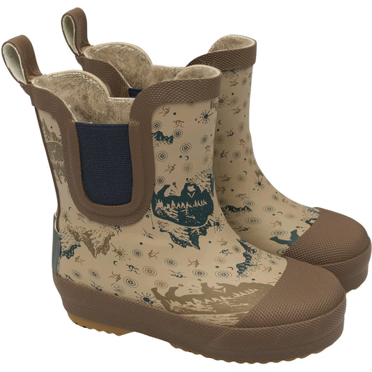 Cizme de iarnǎ scurte căptușite cu lână Mikk-Line - Winter Wellies - Coriander