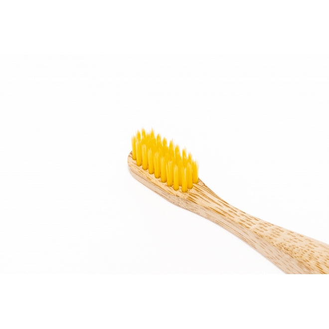 Periuță de dinți din bambus pentru adulți - galbenă - Nordics