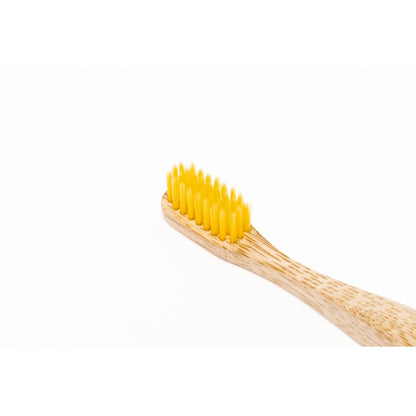 Periuță de dinți din bambus pentru adulți - galbenă - Nordics