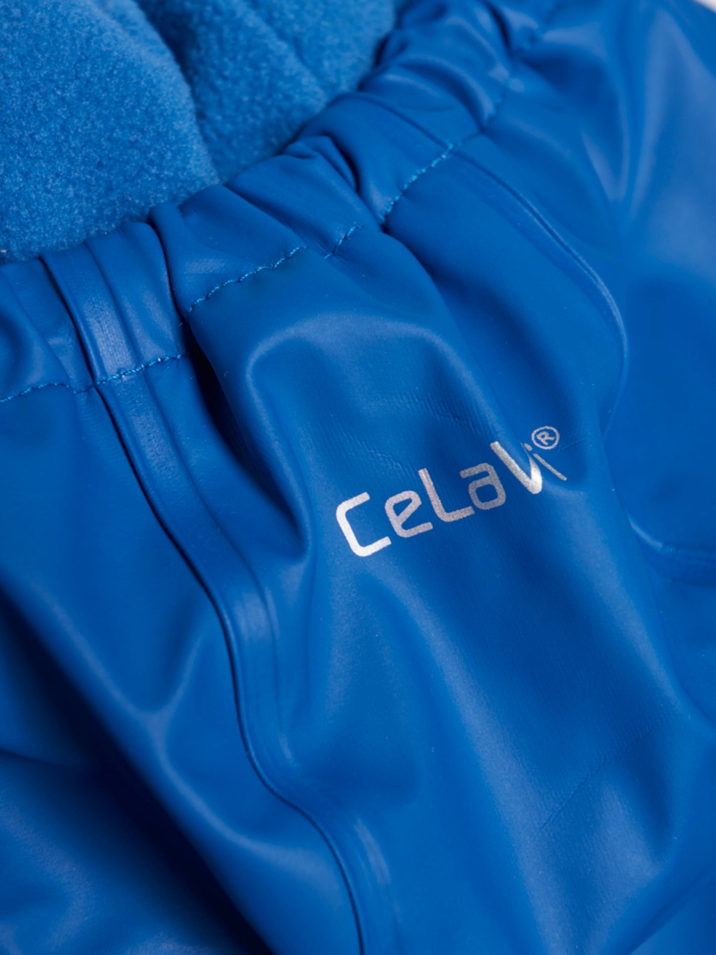 Costum de ploaie întreg căptuşit cu fleece Celavi - Déja Vu Blue