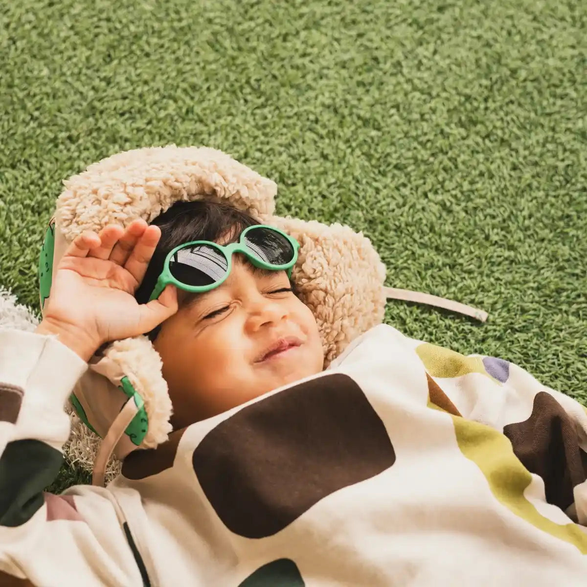 Ochelari de soare Ki ET LA, 2-4 ani - Round Green