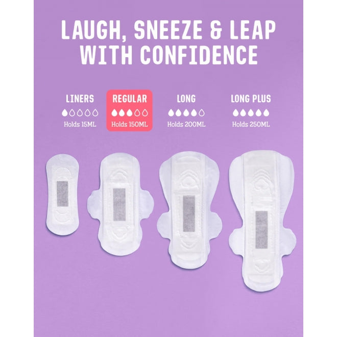 Flo – Absorbante normale cu aripioare, cu cărbune activ, pentru incontinență urinară ușoară (3 picături / 150 ml), 16 buc