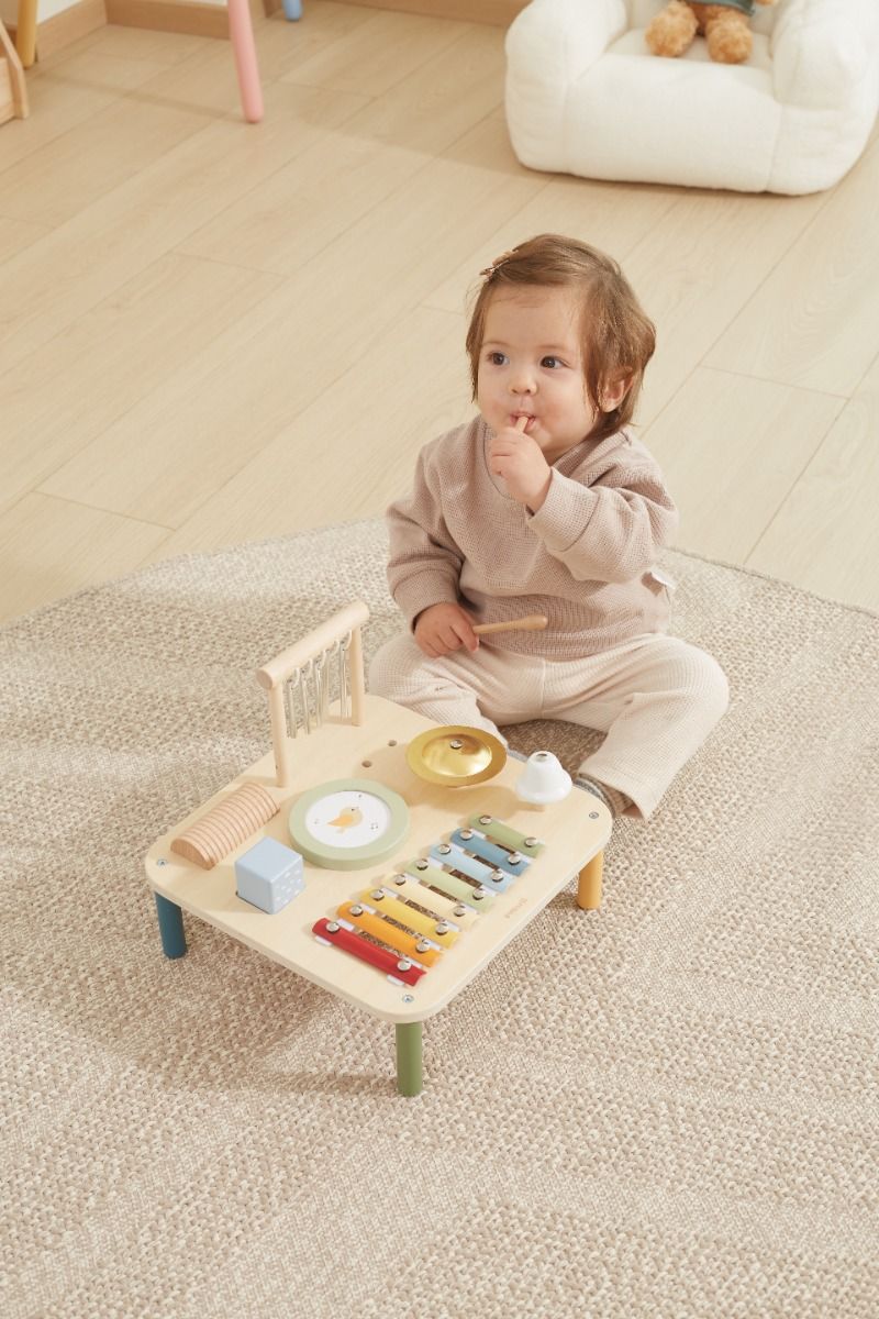 Măsuță muzicală Montessori, 7 instrumente din lemn, Polar B