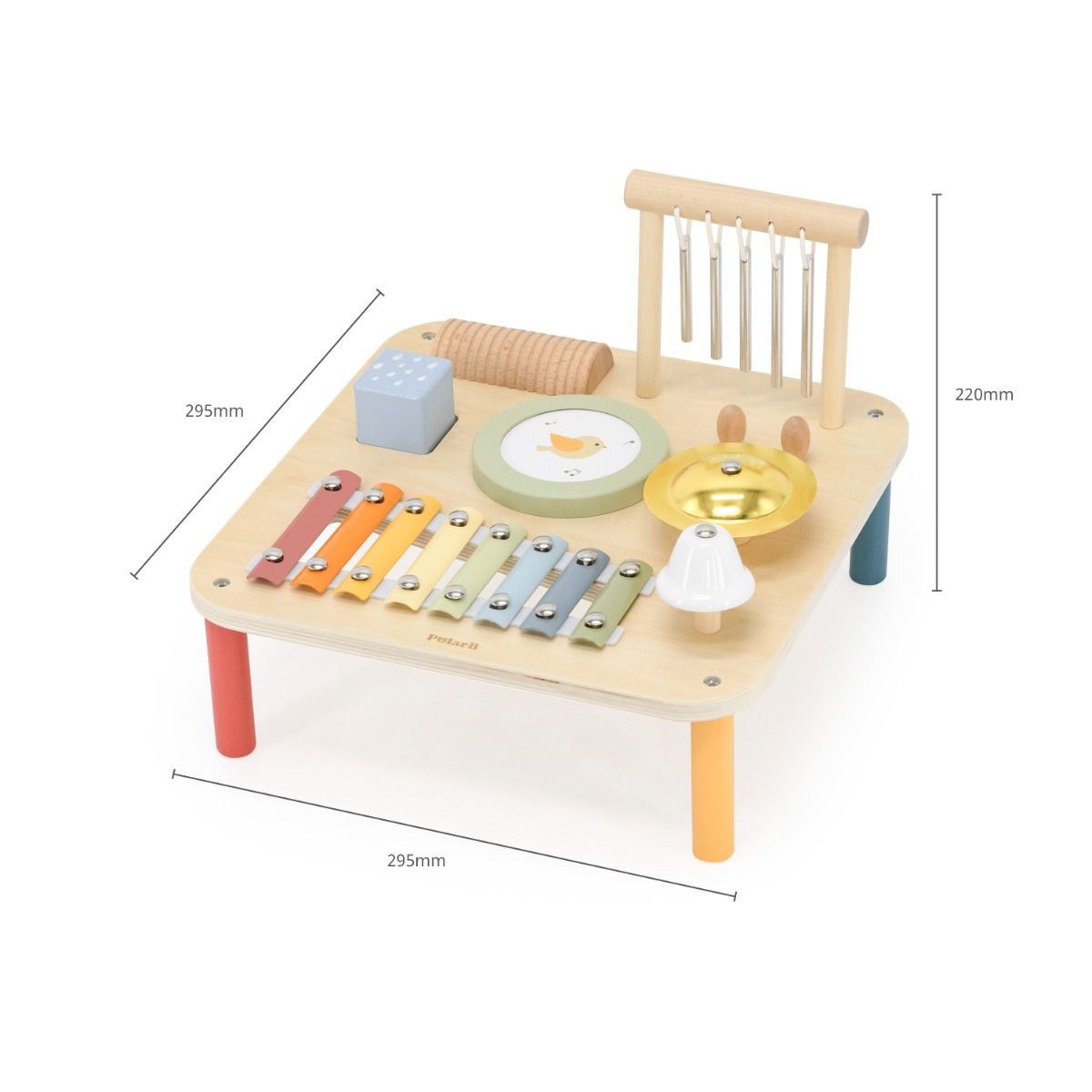 Măsuță muzicală Montessori, 7 instrumente din lemn, Polar B