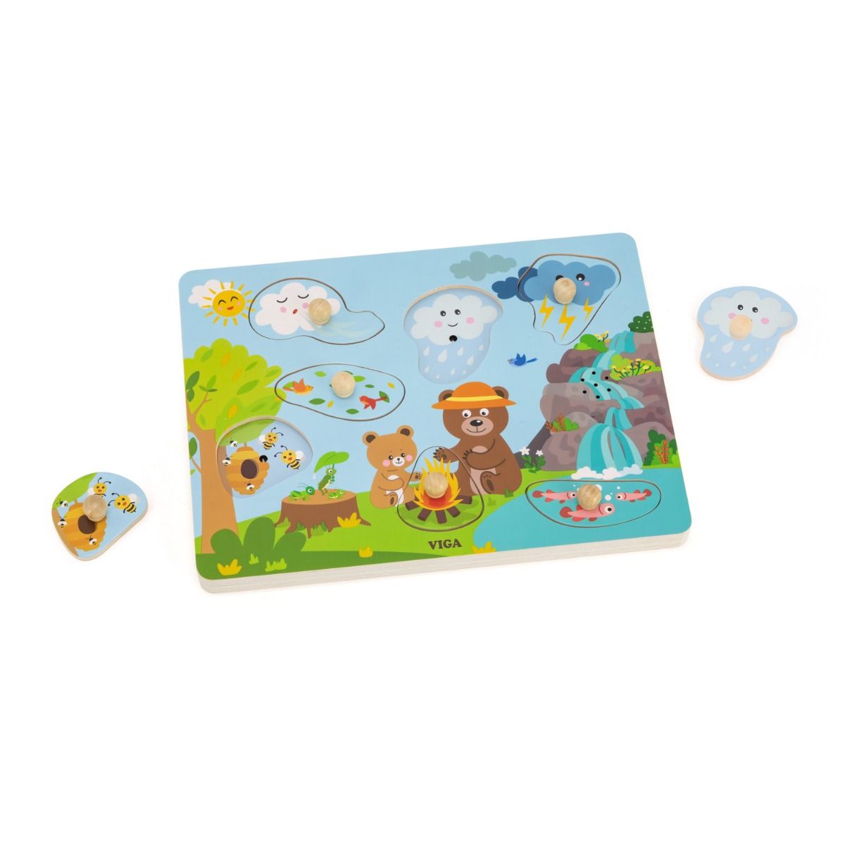 Puzzle cu Sunete – Sunetele Naturii, Viga
