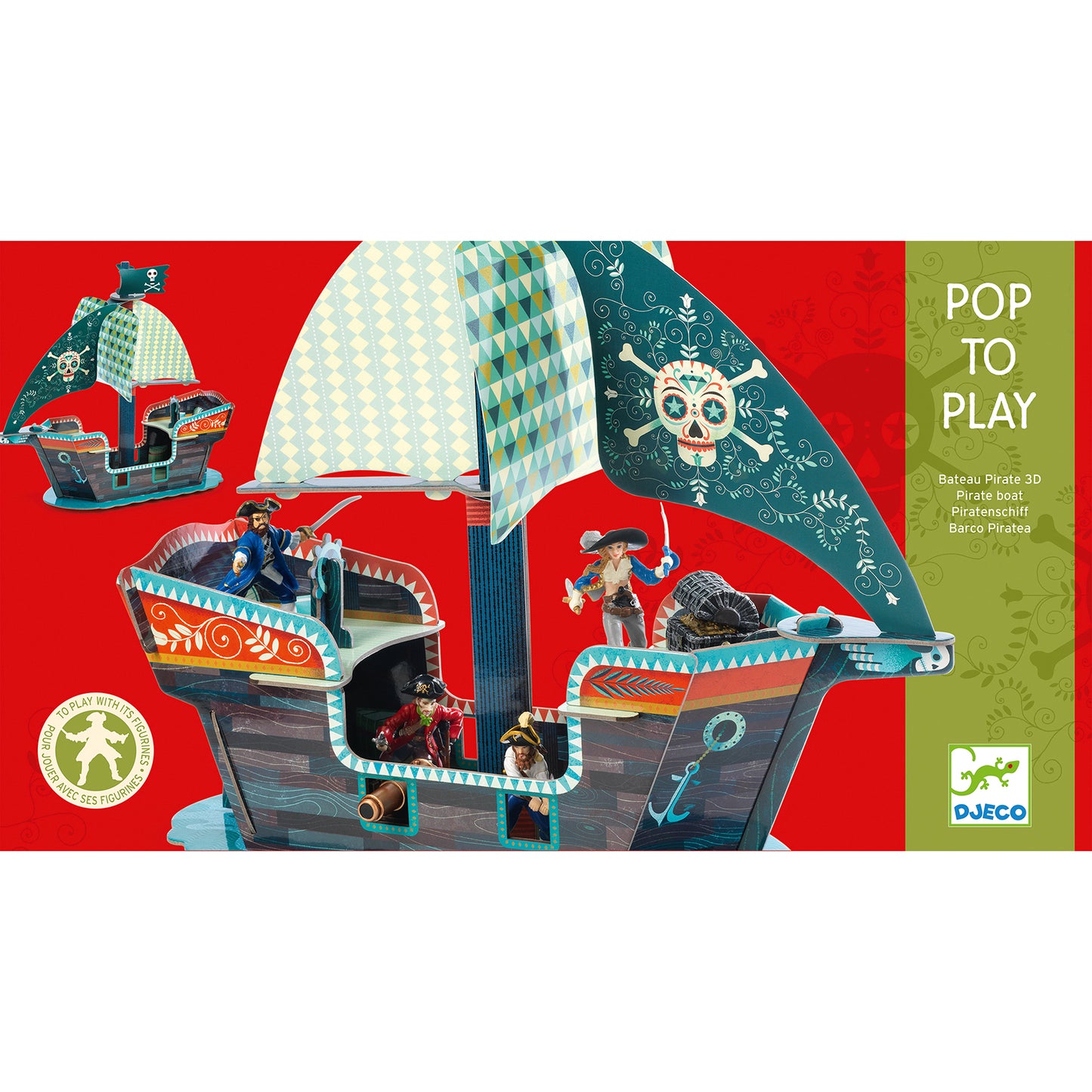 Corabia piratilor Djeco machetă 3D