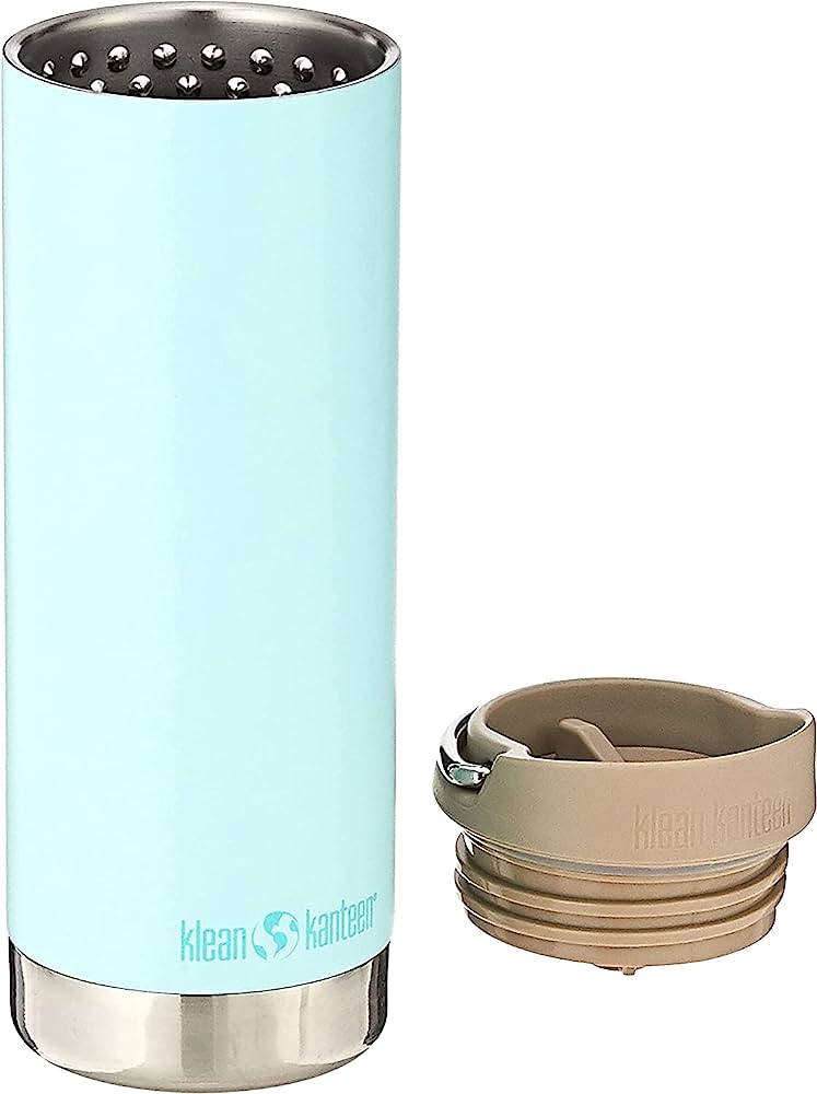 Cană termoizolantă 473 ml cu capac Cafe Cap - Klean Kanteen - TKWide Blue Tint