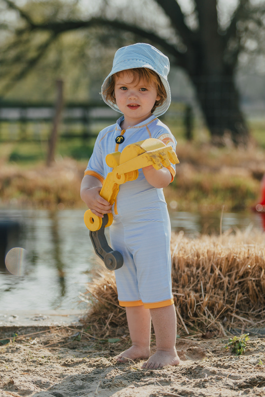 DucKsday - Costum pentru înot din lycra cu protecție solară UPF 50+ - True Blue