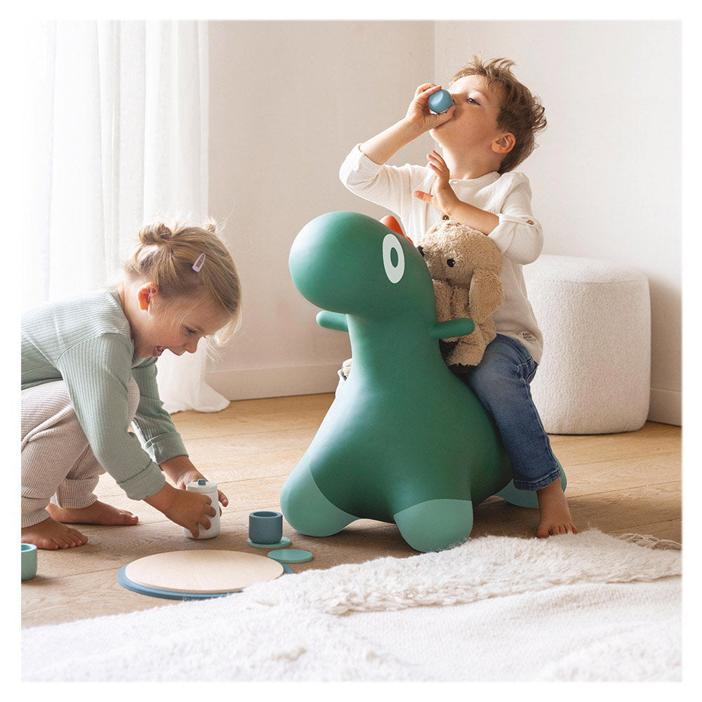 Hoppi Dino, dinozaur gonflabil săltăreț, verde, Quut Toys