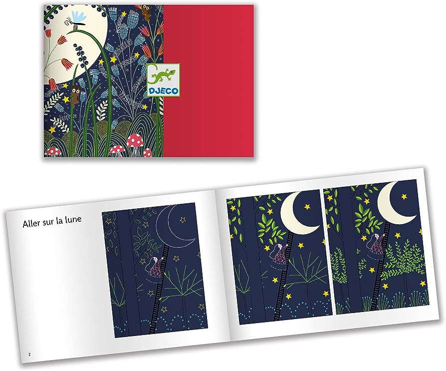 Joc creativ de razuit Luna plina - Djeco
