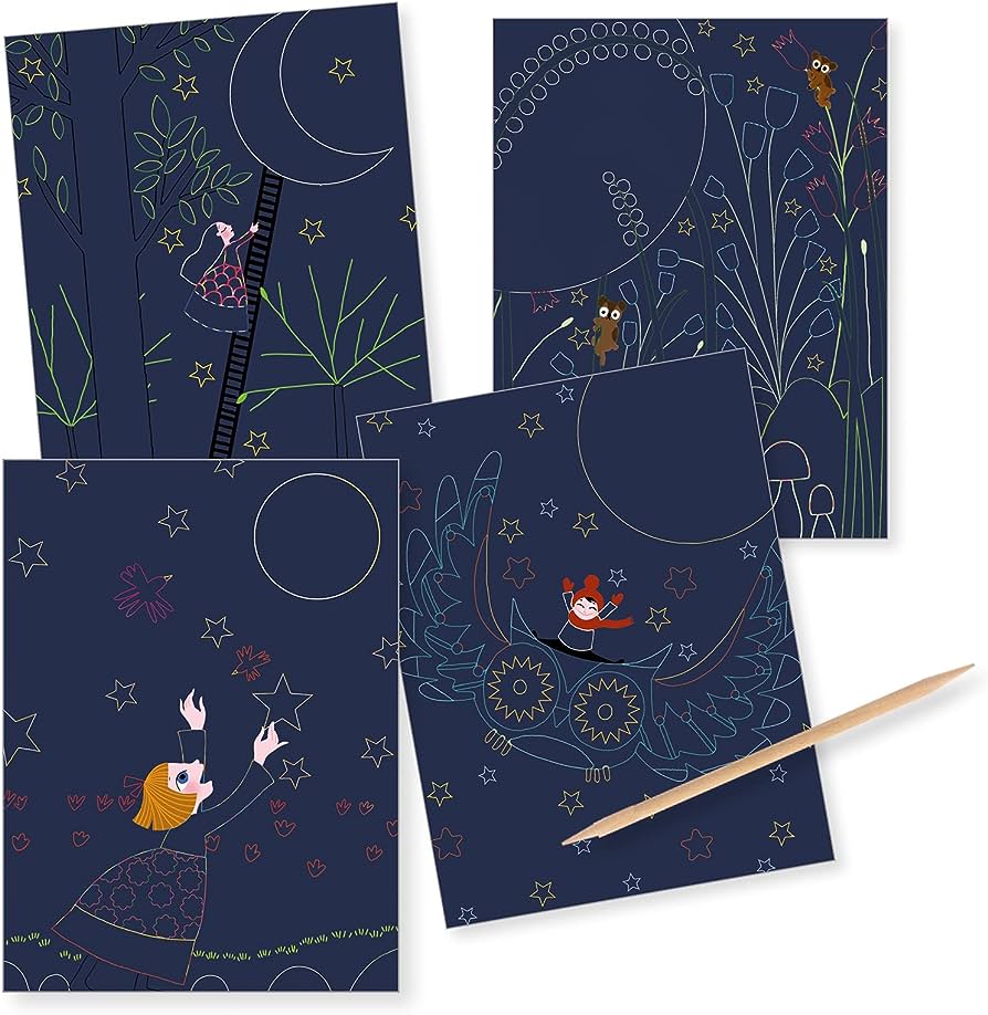 Joc creativ de razuit Luna plina - Djeco