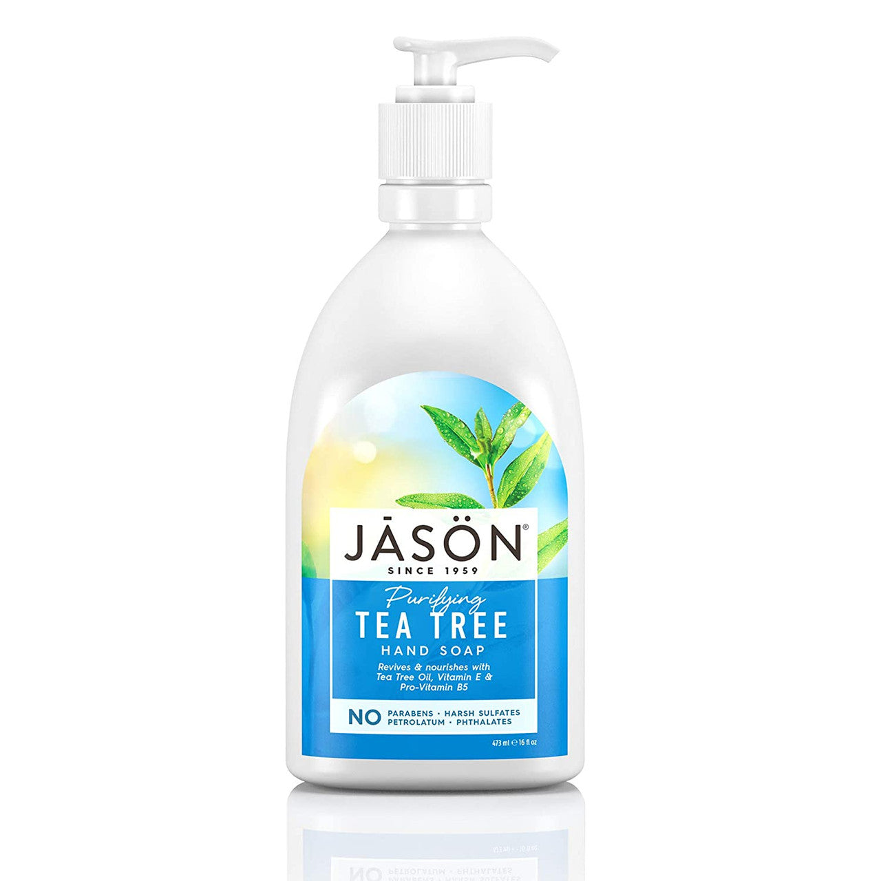 Săpun lichid cu Tea Tree - pentru față și mâini - Jason 473 ml