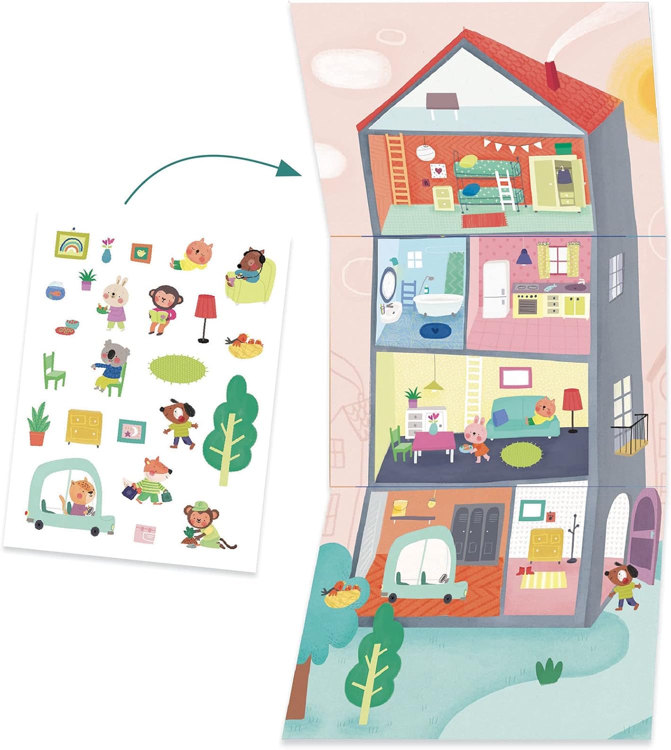 Joc creativ Casa animalelor, Djeco