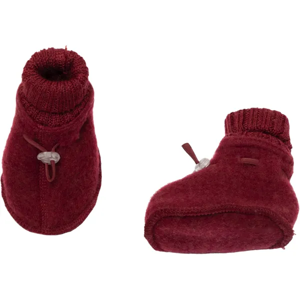 Joha - Botoșei din lână merinos tip fleece - Bordeaux