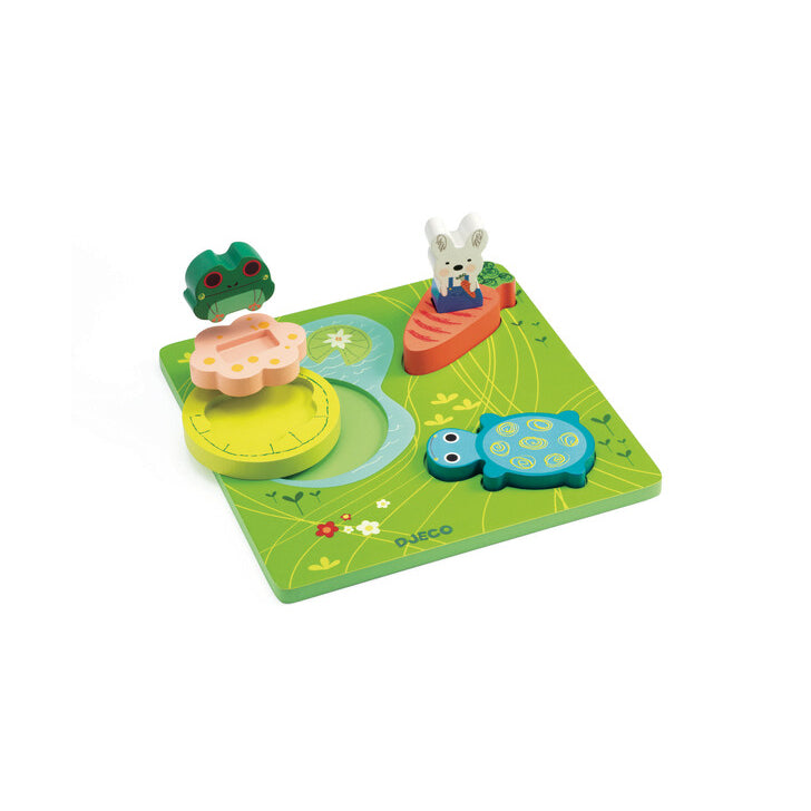 Puzzle Djeco relief 1,2,3 froggy
