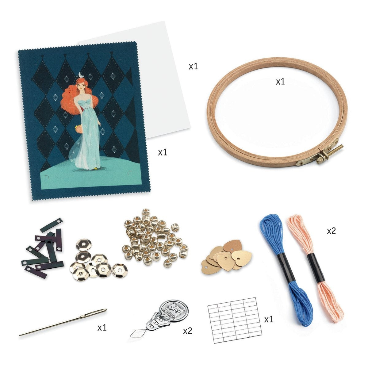 Atelier de brodat si cusut Djeco, Fashion cocktail