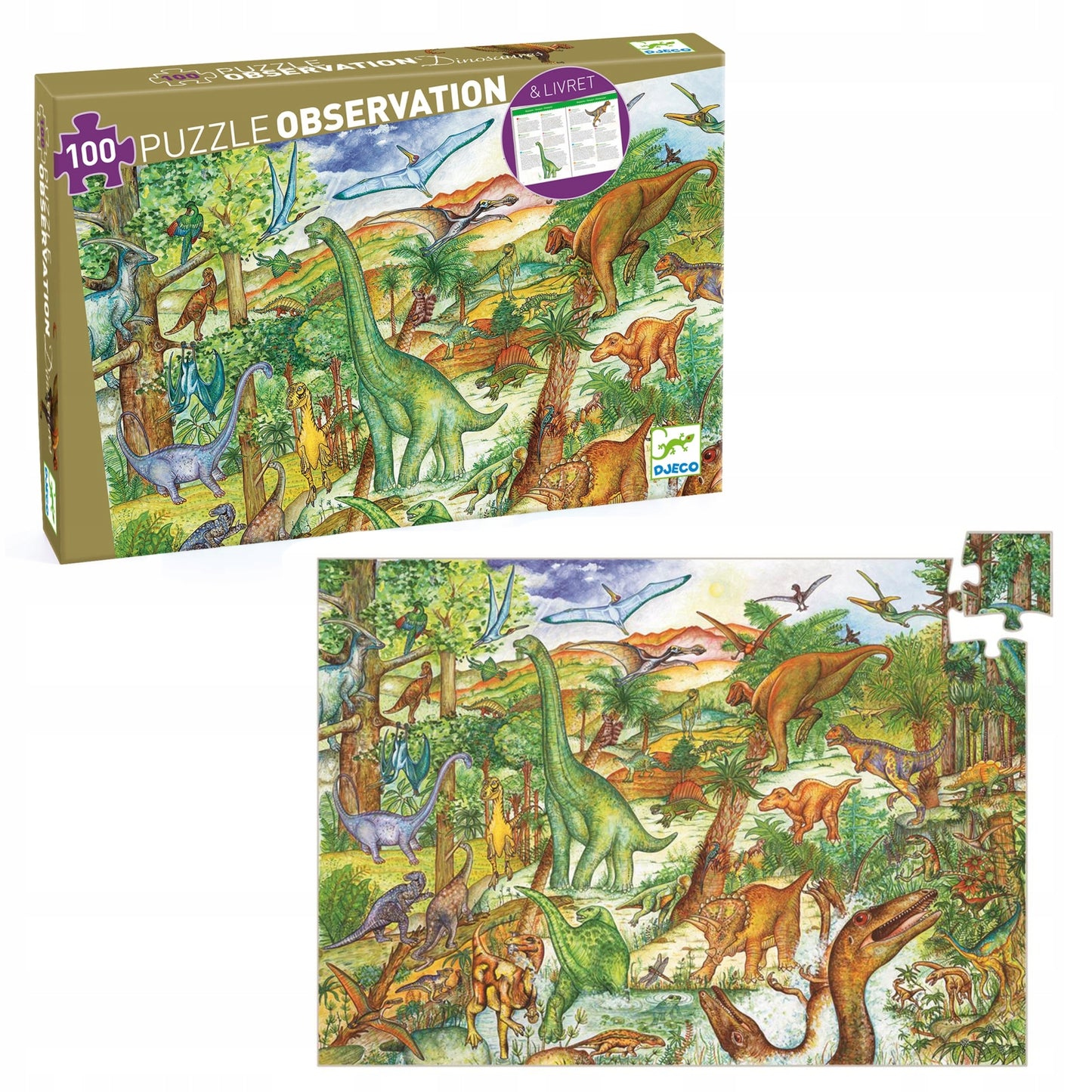 Puzzle observaţie Djeco Dinozauri