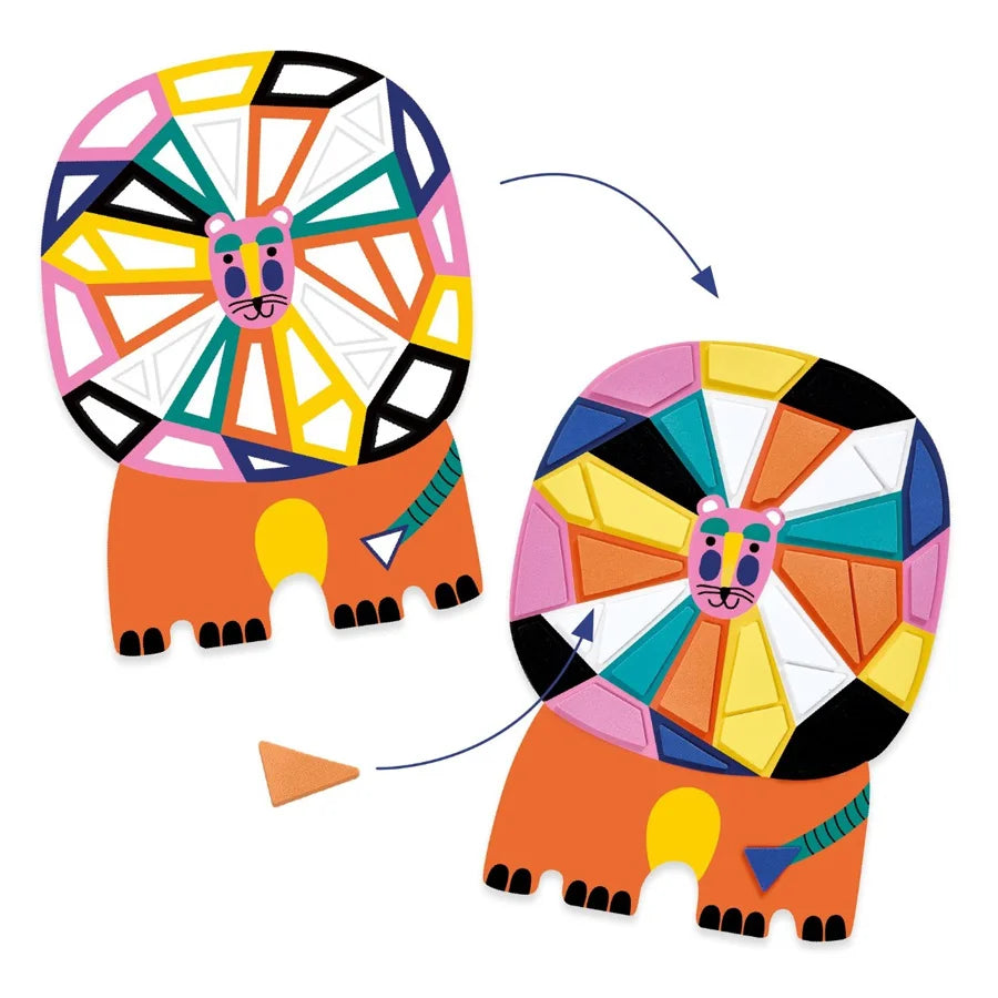 Set creativ mozaic Animale, Djeco