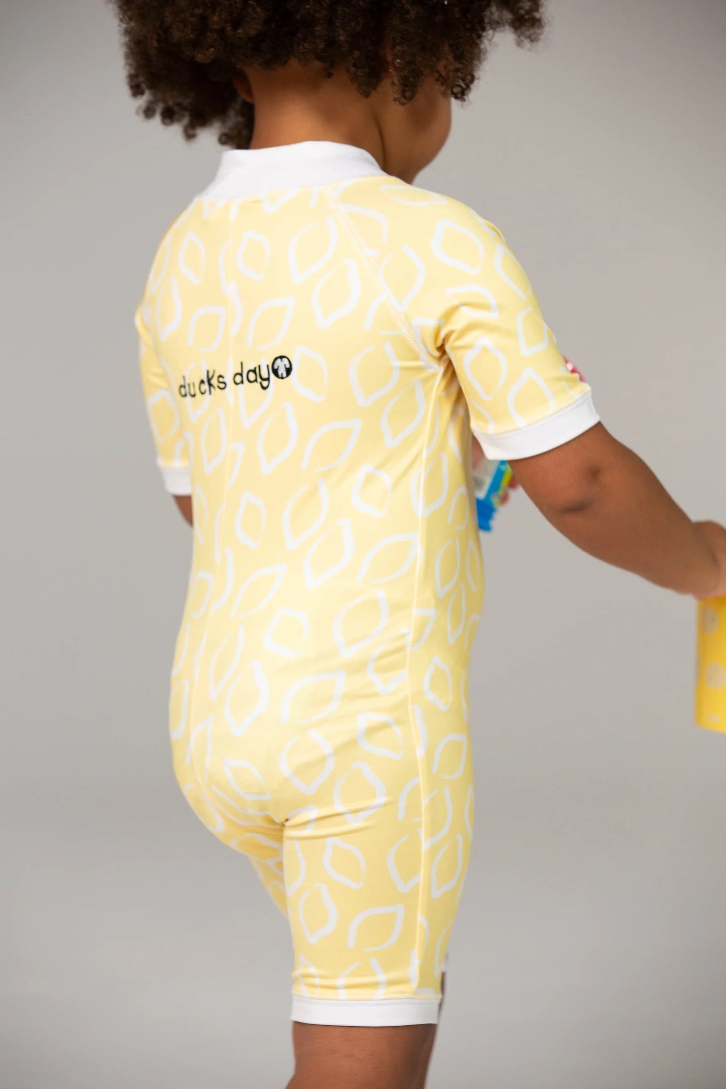 DucKsday - Costum pentru înot din lycra cu protecție solară UPF 50+ - Lemon
