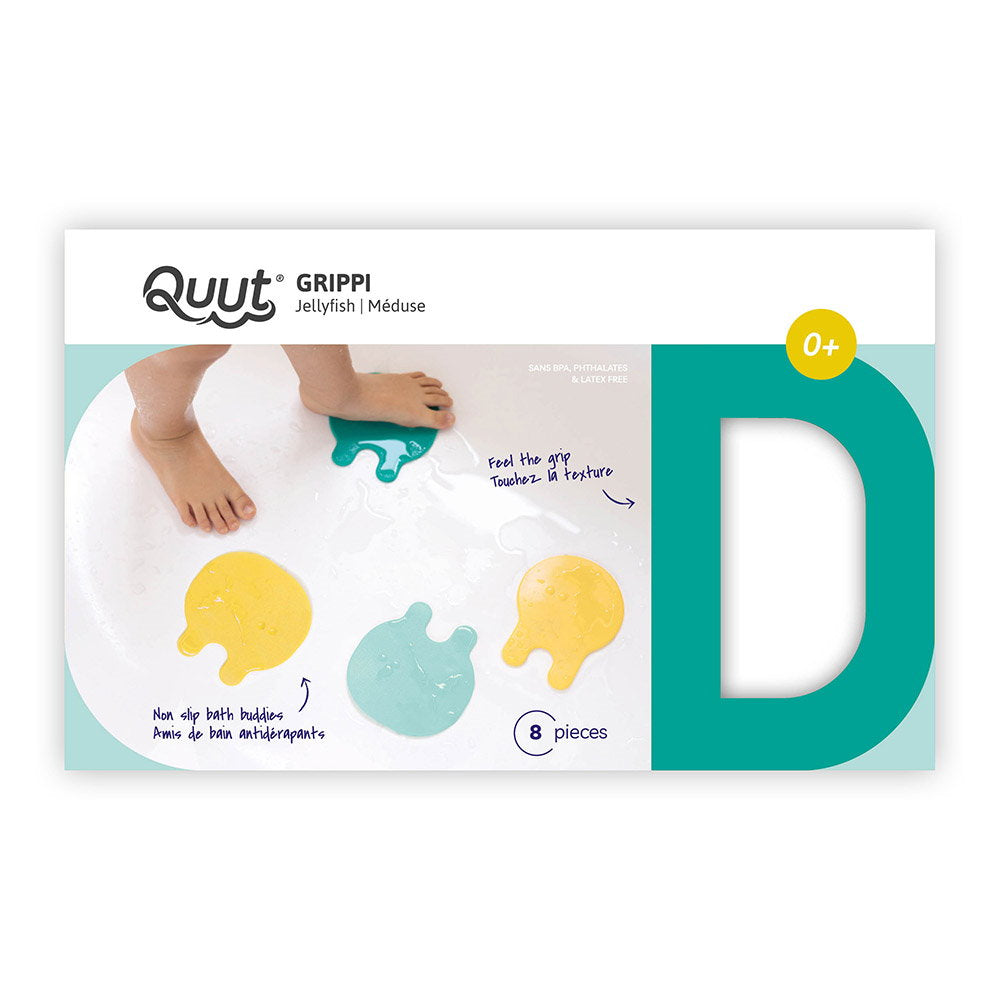 Grippi, meduze antiderapante pentru baie, 8 piese, Quut Toys