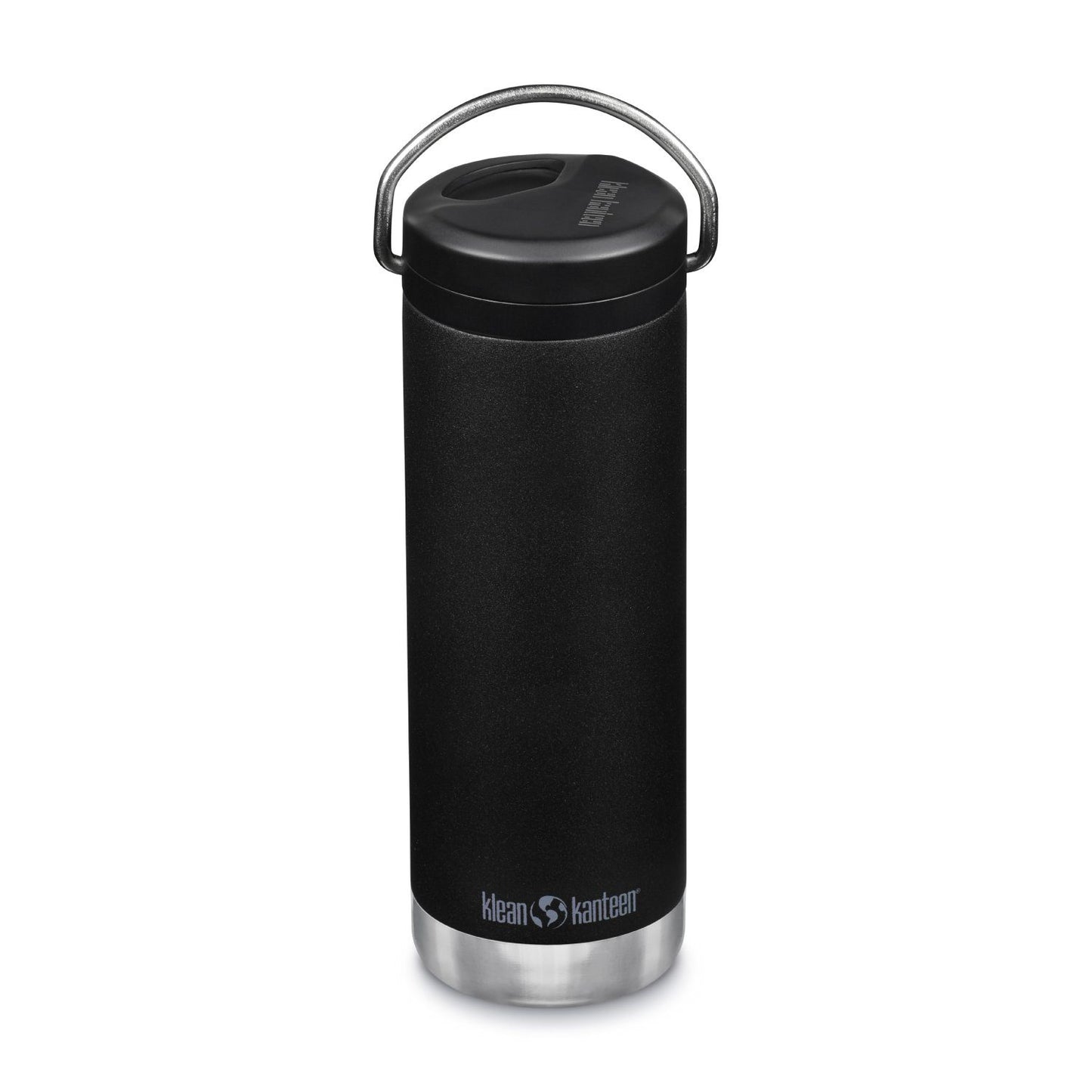 Cană termoizolantă 473 ml cu capac Twist Cap - Klean Kanteen - TKWide Black