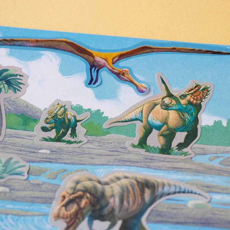 Set cu abțibilduri repoziționabile Dinozauri, Londji