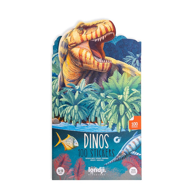 Set cu abțibilduri repoziționabile Dinozauri, Londji
