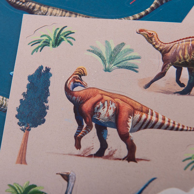 Set cu abțibilduri repoziționabile Dinozauri, Londji