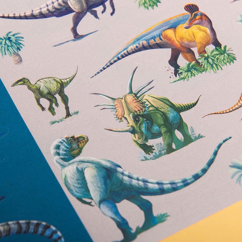 Set cu abțibilduri repoziționabile Dinozauri, Londji