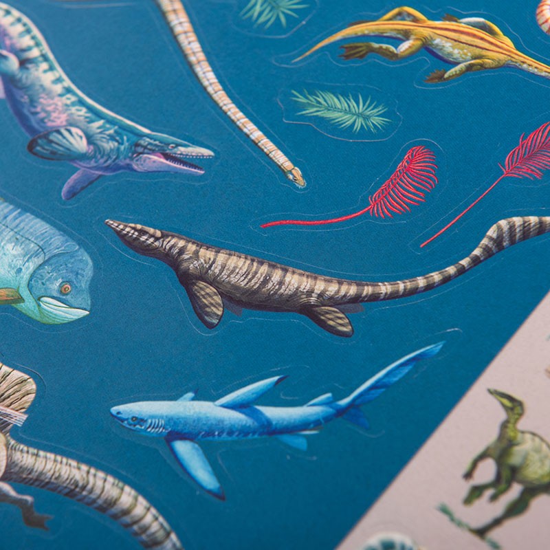 Set cu abțibilduri repoziționabile Dinozauri, Londji