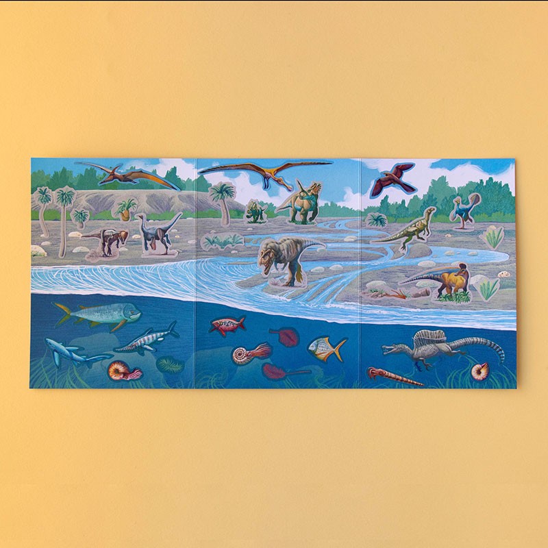 Set cu abțibilduri repoziționabile Dinozauri, Londji