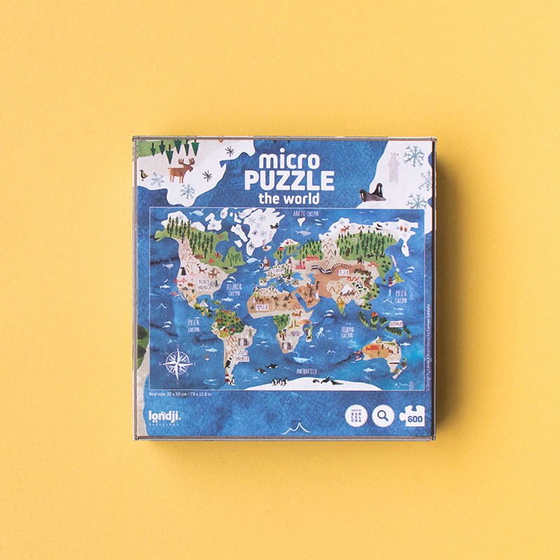 Micro puzzle Londji - 600 piese, continente