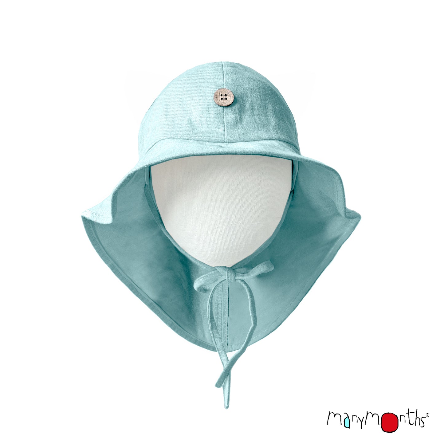 Pălărie ajustabilă ManyMonths Original cânepă și bumbac - Island Aqua