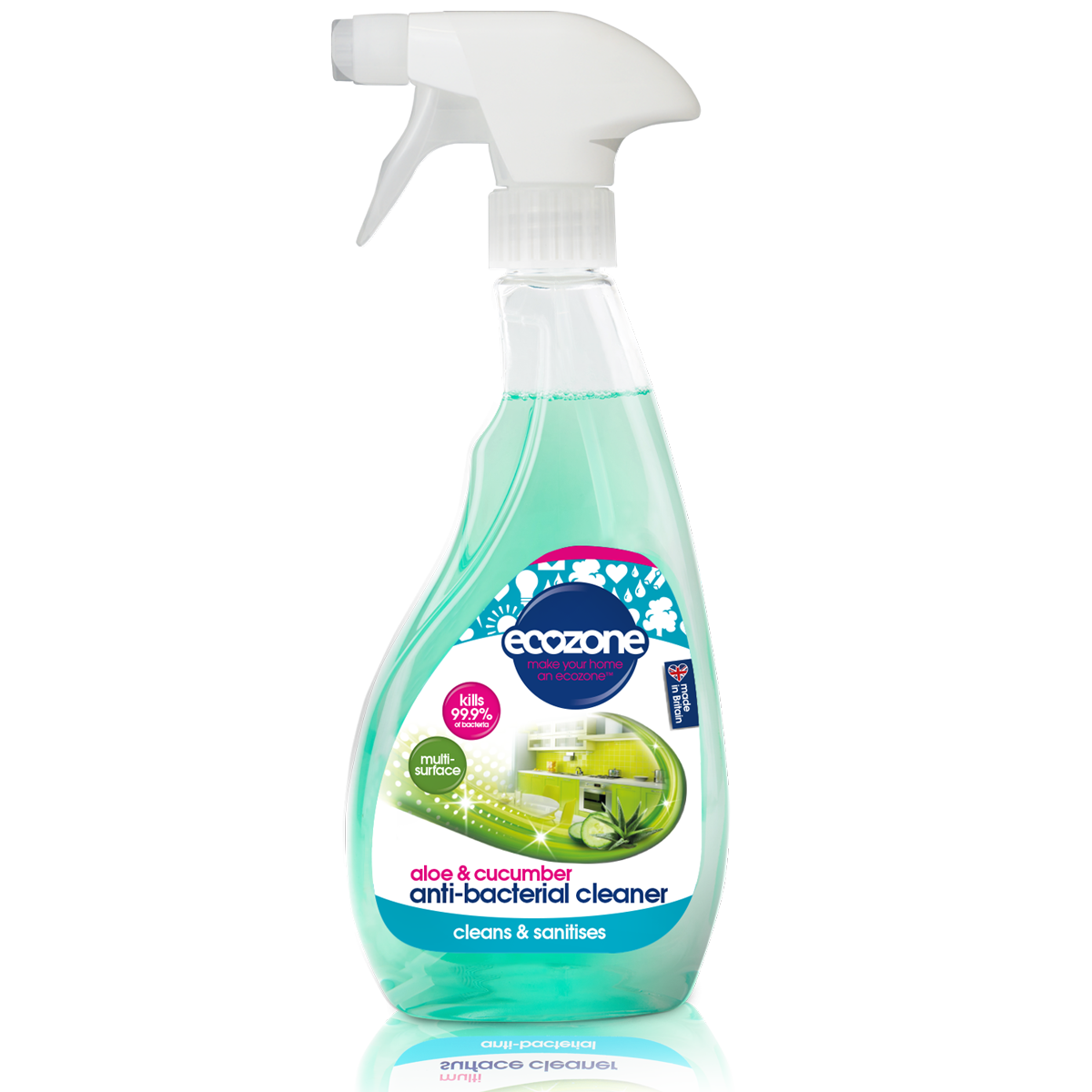 Soluție curățat multi suprafețe, 3 in 1 cu aloe și castravete, Ecozone, 500 ml