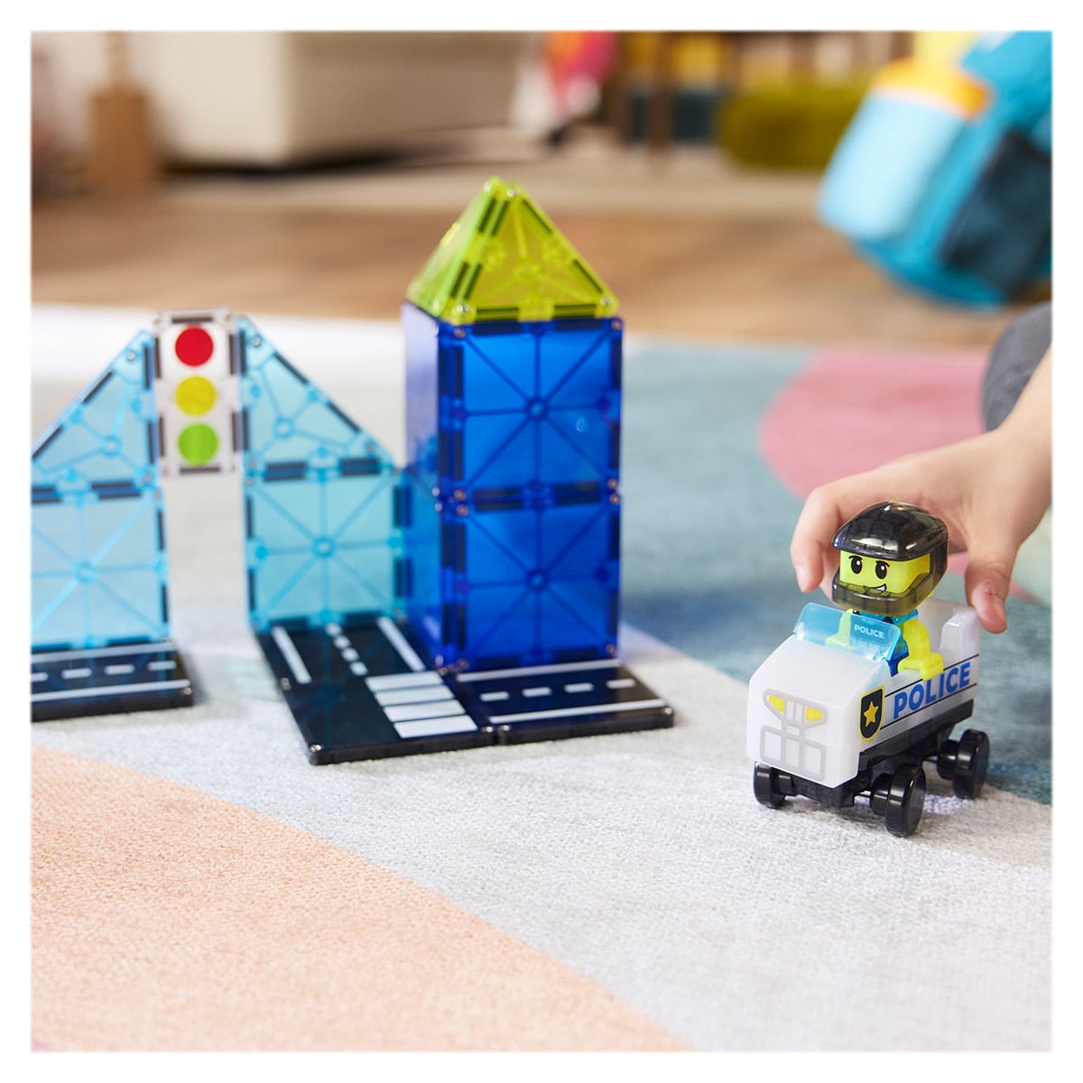 MAGNA-TILES Police Patrol, 20 piese