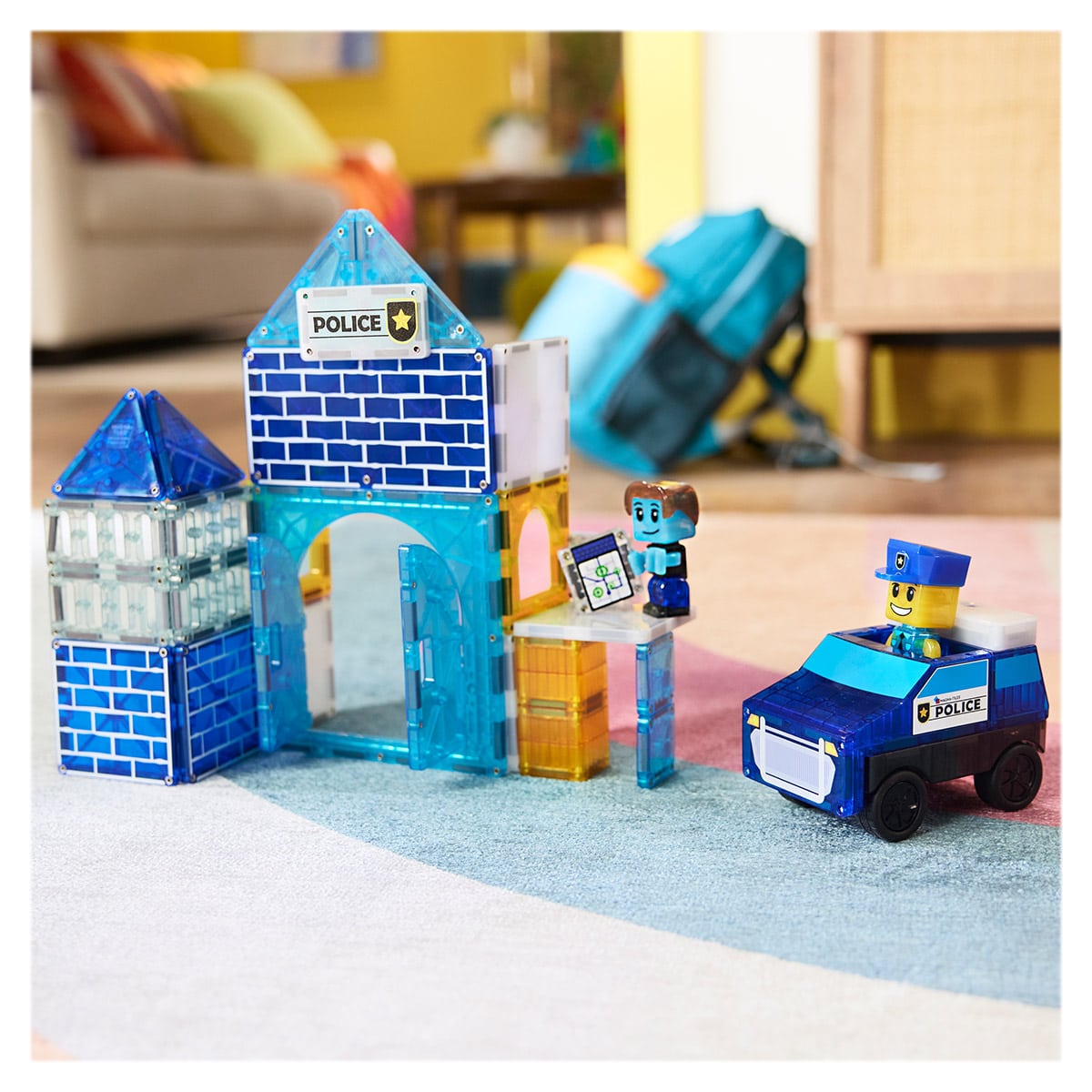 MAGNA-TILES Police Station, 35 piese