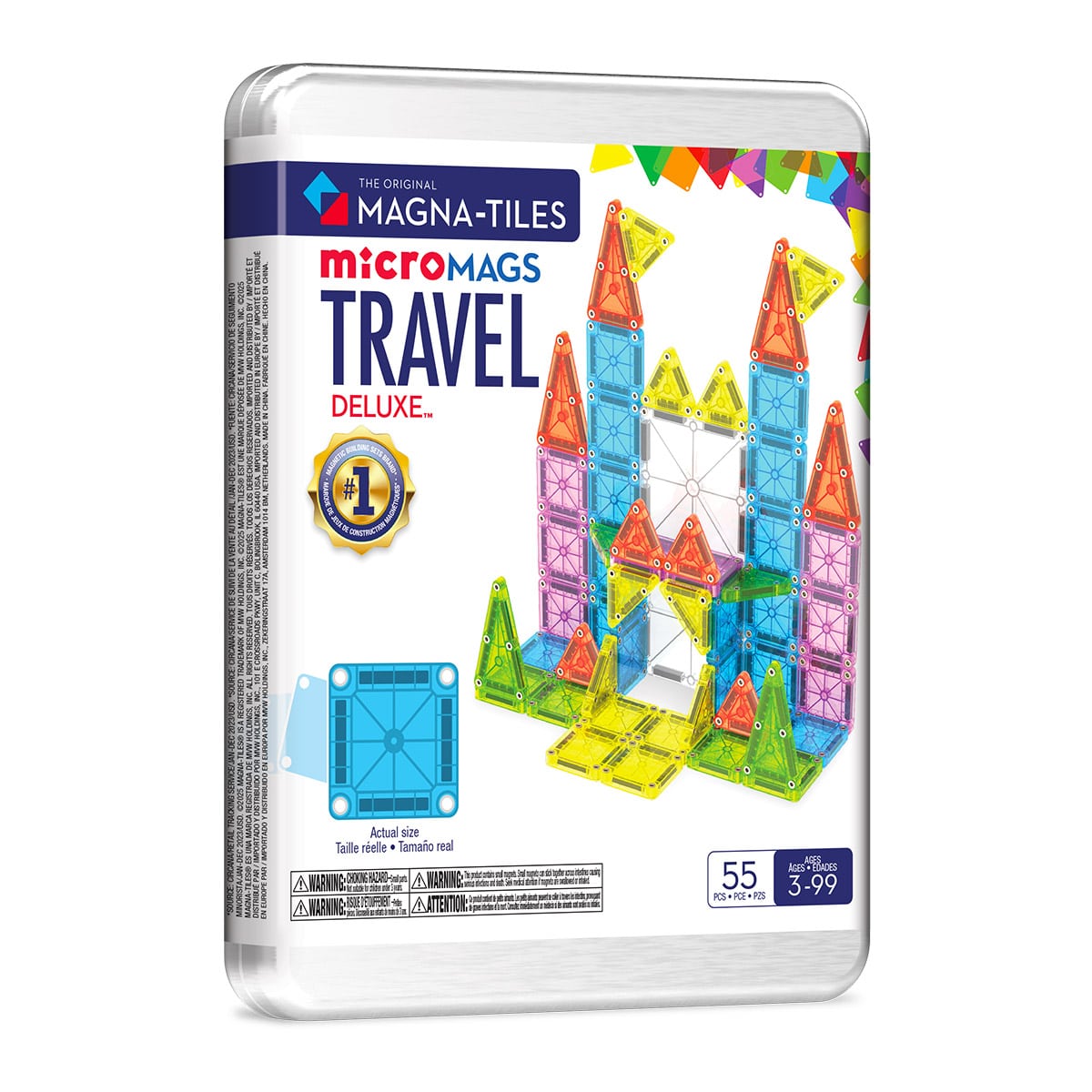 MAGNA-TILES microMAGS Travel Deluxe, 55 piese