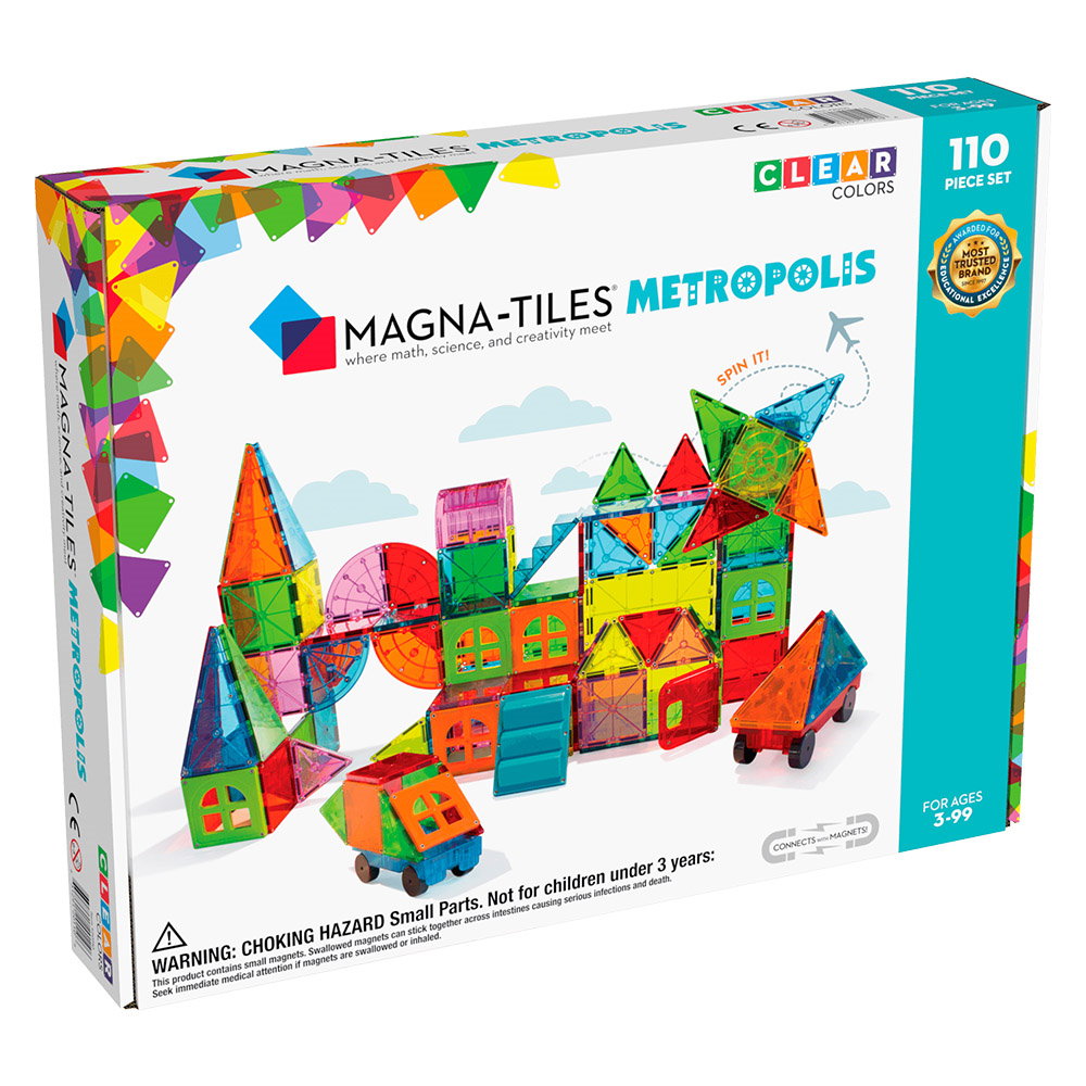 Magna-Tiles Metropolis, set magnetic (110 piese)