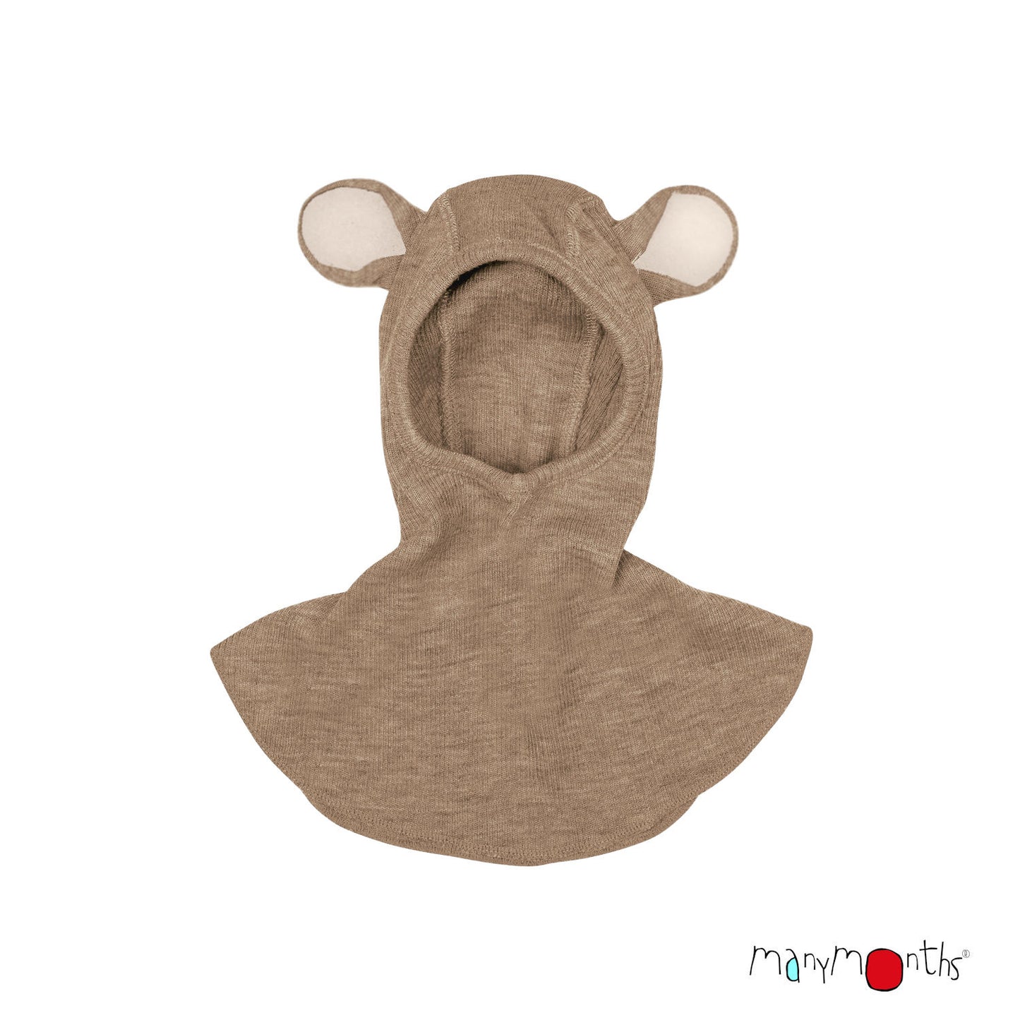 Cagulă ManyMonths Unique Teddy Bear din lână merinos - Nutty Granola