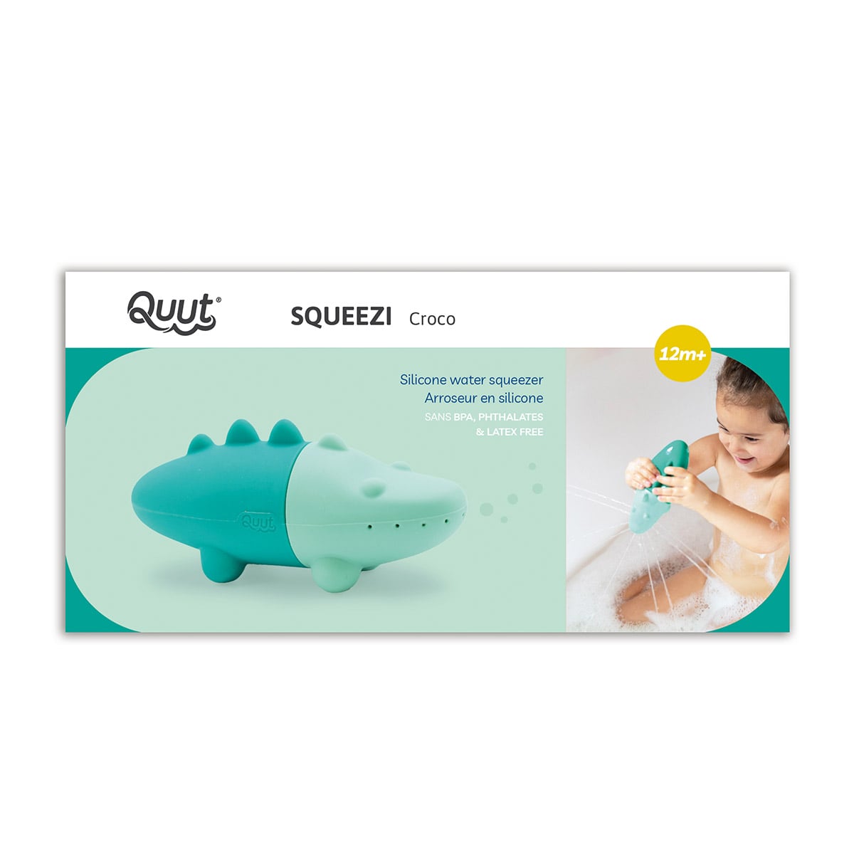 Squeezi Crocodil, jucărie stropitoare de baie din silicon Quut