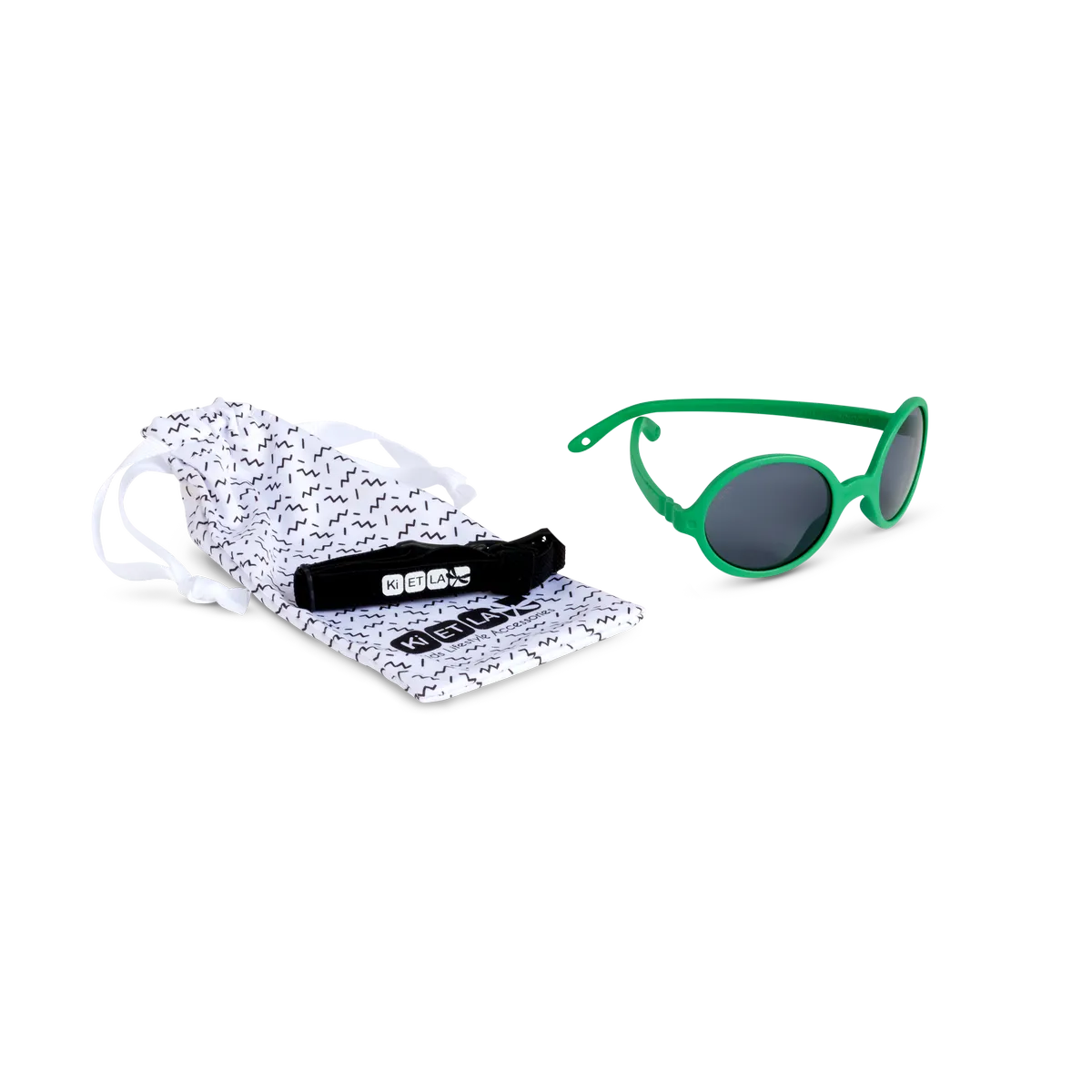 Ochelari de soare Ki ET LA, 2-4 ani - Round Green